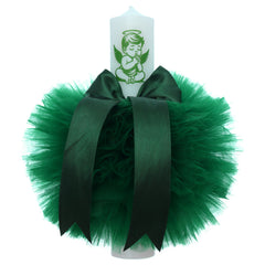Set trusou botez cu ingeras, lumanare si trusou, verde, 8 piese, REC5013/5