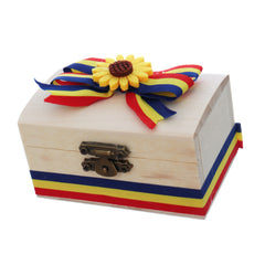 Set accesorii trusou botez, cutiuta prima suvita si sticluta pentru mir,  traditional, Recostore®, REC3519