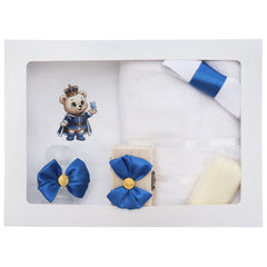 Trusou botez cu urs print, 7 piese, Recostore®, REC5012/31
