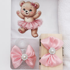 Trusou botez cu ursulet balerina, 7 piese, Recostore®, REC5012/33