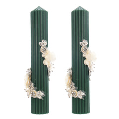 Set lumanari pentru nunta/cununie, verde, 2 bucati, REC5001/33