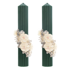 Set lumanari pentru nunta/cununie, verde, 2 bucati, REC5001/33