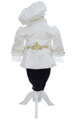 Costumas de print pentru botez, alb-bleumarin,  5 piese, REC3520