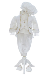 Costumas de print pentru botez, alb, 5 piese, REC3521