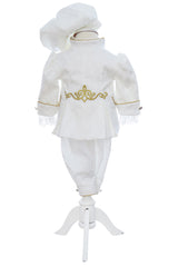 Costumas de print pentru botez, alb, 5 piese, REC3521
