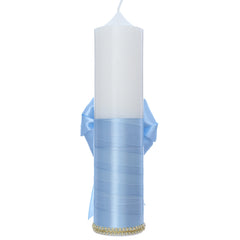 Set trusou botez cu ursulet bleu, lumanare si trusou, 8 piese, REC5013/14