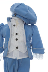 Costumas de print pentru botez, bleu, 5 piese, REC3525