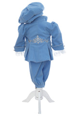 Costumas de print pentru botez, bleu, 5 piese, REC3525