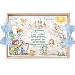Tava pentru taiere mot, model tip Print, Bleu, 10 piese, 35x20 cm, REC1967/361