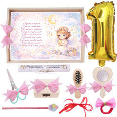 Tava pentru taiere mot/turta, model cu Ingeras, roz, 10 piese, 35x20 cm, REC1967/365