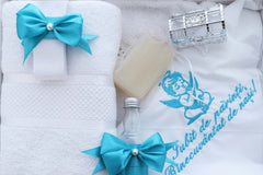 Trusou botez cu ingeras turcoaz, 7 piese, REC5012/2