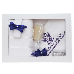 Trusou botez cu ingeras bleumarin, 7 piese, REC5012/5