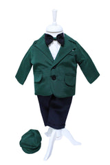 Set trusou botez cu ingeras verde, 14 piese, REC3386