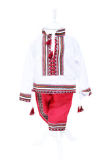 Costum popular pentru serbare, 2 piese, bluza, pantaloni,  REC18