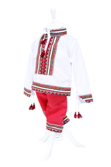 Costum popular pentru serbare, 2 piese, bluza, pantaloni,  REC18