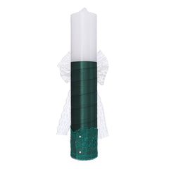 Lumanare botez, 30x5.5 cm, verde, Recostore®, REC5004/22