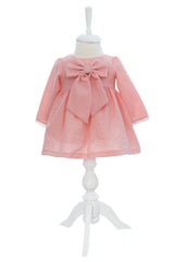 Rochie cu fundita pentru botez, REC3342