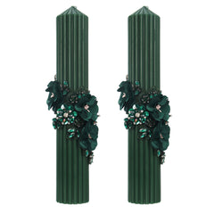 Set lumanari pentru nunta/cununie, verde, 2 bucati, REC5001/32