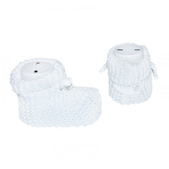 Botosei tricotati pentru bebelusi, alb, Recostore, REC1631