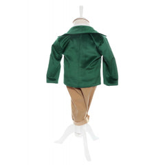 Costum verde pentru botez, sacou din catifea, 5 piese, Recostore, REC2102