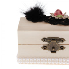 Cutiuta cufar pentru prima suvita, handmade, negru, 10x5x5 cm, Recostore, REC1799