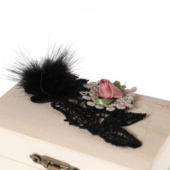 Cutiuta cufar pentru prima suvita, handmade, negru, 10x5x5 cm, Recostore, REC1799