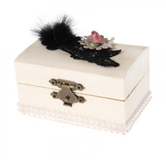 Cutiuta cufar pentru prima suvita, handmade, negru, 10x5x5 cm, Recostore, REC1799