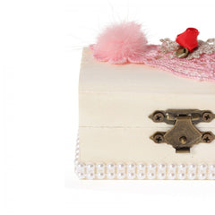 Cutiuta cufar pentru prima suvita, handmade, roz,10x5x5 cm, Recostore, REC1803