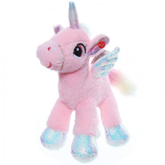 Jucarie de plus, unicorn roz cu paiete, 30x23x18 cm, Recostore, REC2310