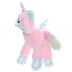 Jucarie de plus, unicorn roz cu paiete, 30x23x18 cm, Recostore, REC2310