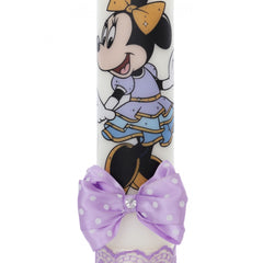 Lumanare botez, model Minnie Mouse, 30x7 cm, lila,  Recostore, REC5002/3