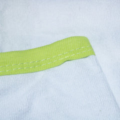 Prosop cu capison si manusa pentru bebelusi, alb-verde, 90x70 cm, Recostore, REC1636