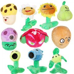 Set 10 jucarii de plus, Plants Vs Zombies, 10x5 cm, Recostore, REC1554