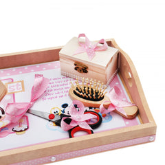 Set tava pentru taiere mot/turta fete, model Minnie Mouse 6 piese, roz, 35x20 cm, Recostore, REC1967/86