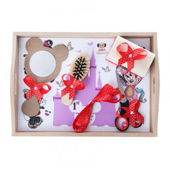 Set tava pentru taiere mot/turta, model cu Minnie Mouse, rosu, 6 piese, 35x20 cm, REC1967/121