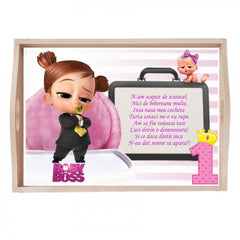 Set tava pentru taiere mot/turta, model Lady Boss, roz, 6 piese, 35x20 cm, REC1967/145