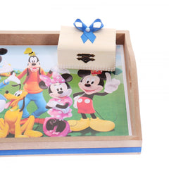 Set tavita pentru taiere mot baieti, Mickey Mouse si prietenii, 6 piese, albastru electric, 35x20 cm, Recostore, REC1967/17