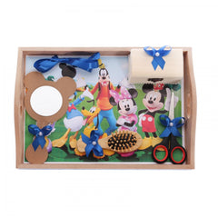 Set tavita pentru taiere mot baieti, Mickey Mouse si prietenii, 6 piese, albastru electric, 35x20 cm, Recostore, REC1967/17