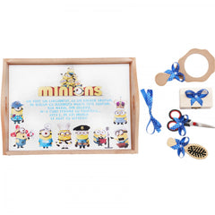 Set tavita pentru taiere mot baieti, Minions cu meserii, 6 piese, albastru electric, 35x20 cm, Recostore, REC1967/63