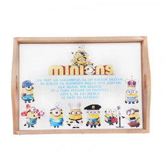 Set tavita pentru taiere mot baieti, Minions cu meserii, 6 piese, galben, 35x20 cm, Recostore, REC1967/61