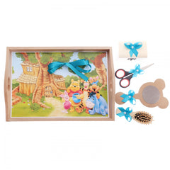 Set tavita pentru taiere mot baieti, Winnie The Pooh si prietenii, 6 piese, turcoaz, 35x20 cm, Recostore, REC1967/13