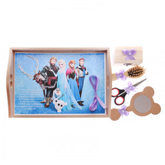 Set tavita pentru taiere mot-turta fete, Frozen, 6 piese, lila, 35x20 cm,  Recostore, REC1967/38