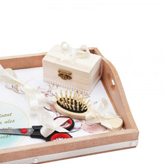 Set tavita pentru taiere mot/turta fete, model bufnite, vulpita si cerb, 6 piese, ivoire, 35x20 cm, Recostore, REC1967/72