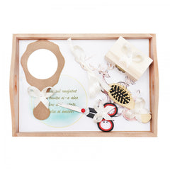 Set tavita pentru taiere mot/turta fete, model bufnite, vulpita si cerb, 6 piese, ivoire, 35x20 cm, Recostore, REC1967/72