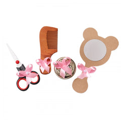 Tavita rotunda cu Minnie Mouse pentru taierea motului, 30 cm, dantela roz, 6 piese, Recostore, REC1969/10