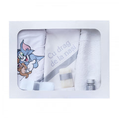 Trusou imprimat cu Tom & Jerry pentru botez, 6 piese, gri, Recostore, REC2222